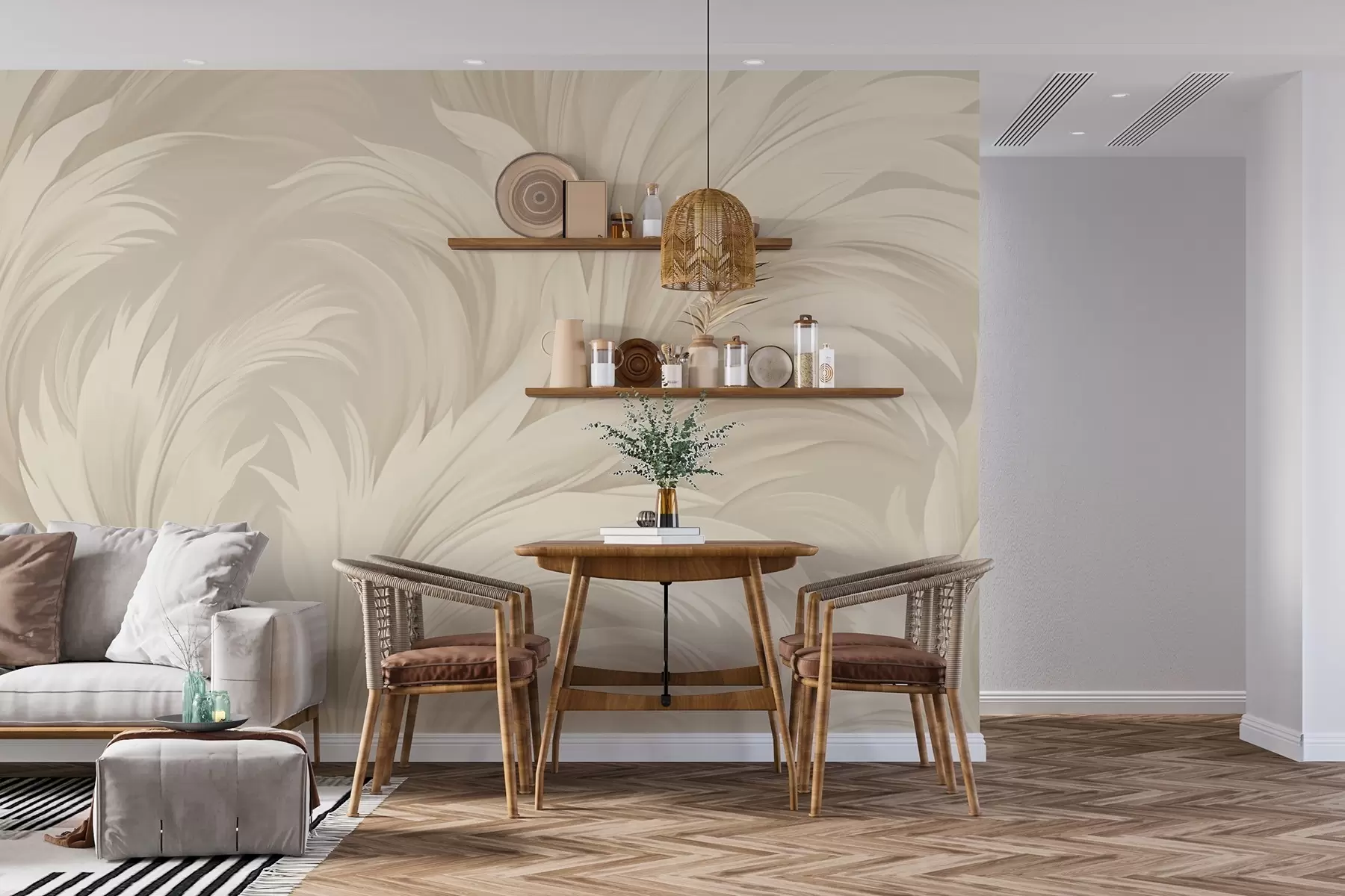 Fotobehang Abstracte bladeren w04987