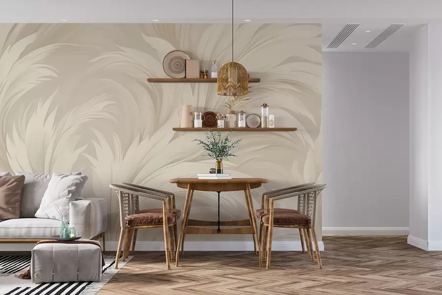 Fotobehang Abstracte bladeren w04987