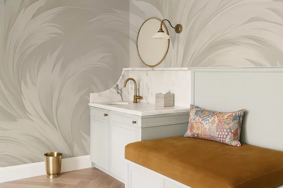 Fotobehang Abstracte bladeren w04987