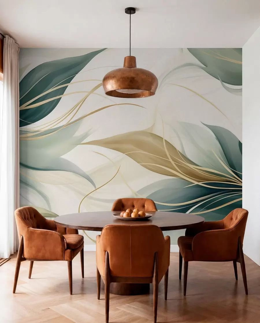 Fotobehang Abstracte bladeren w04990