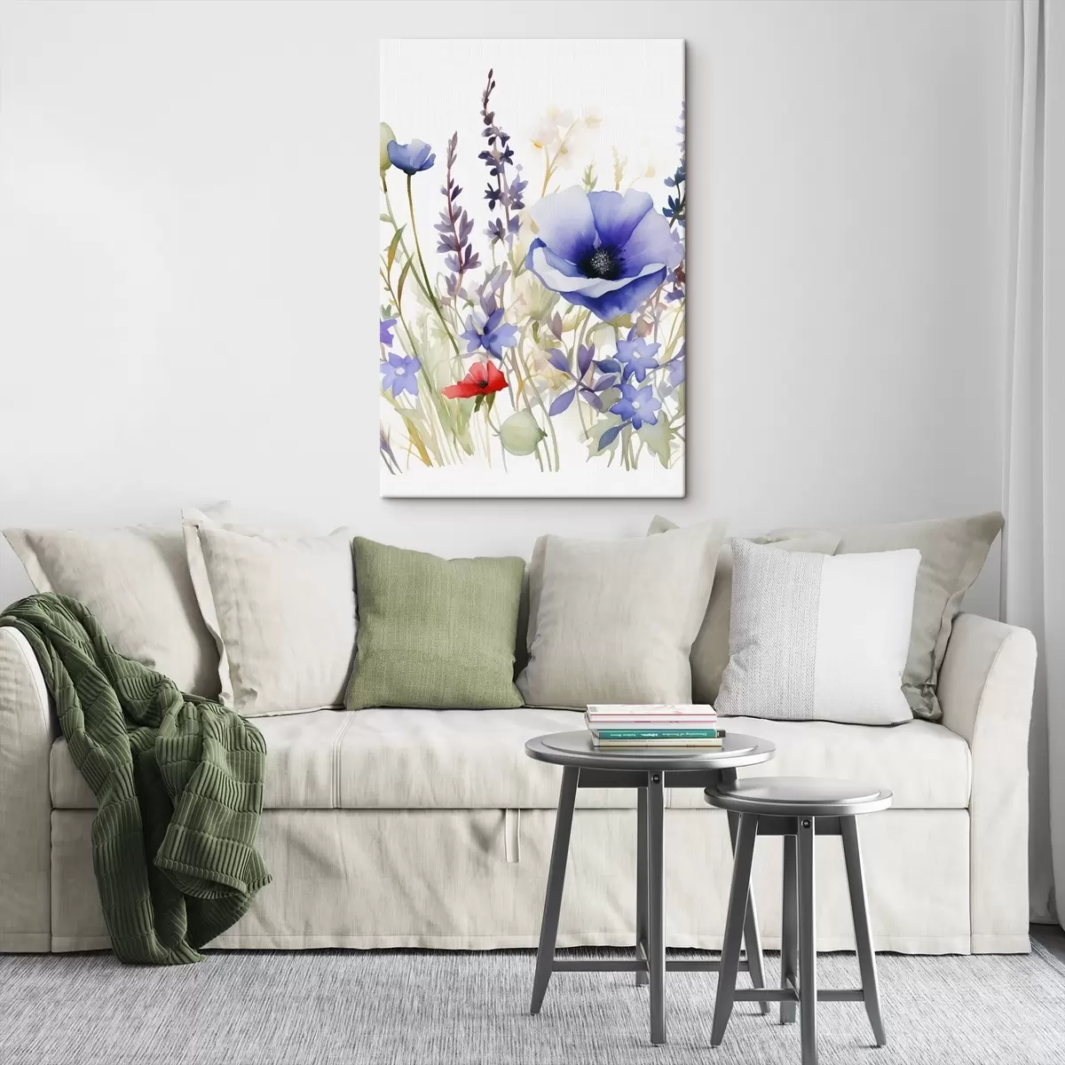  Schilderijen Papaver- en lavendelbloemen s46887