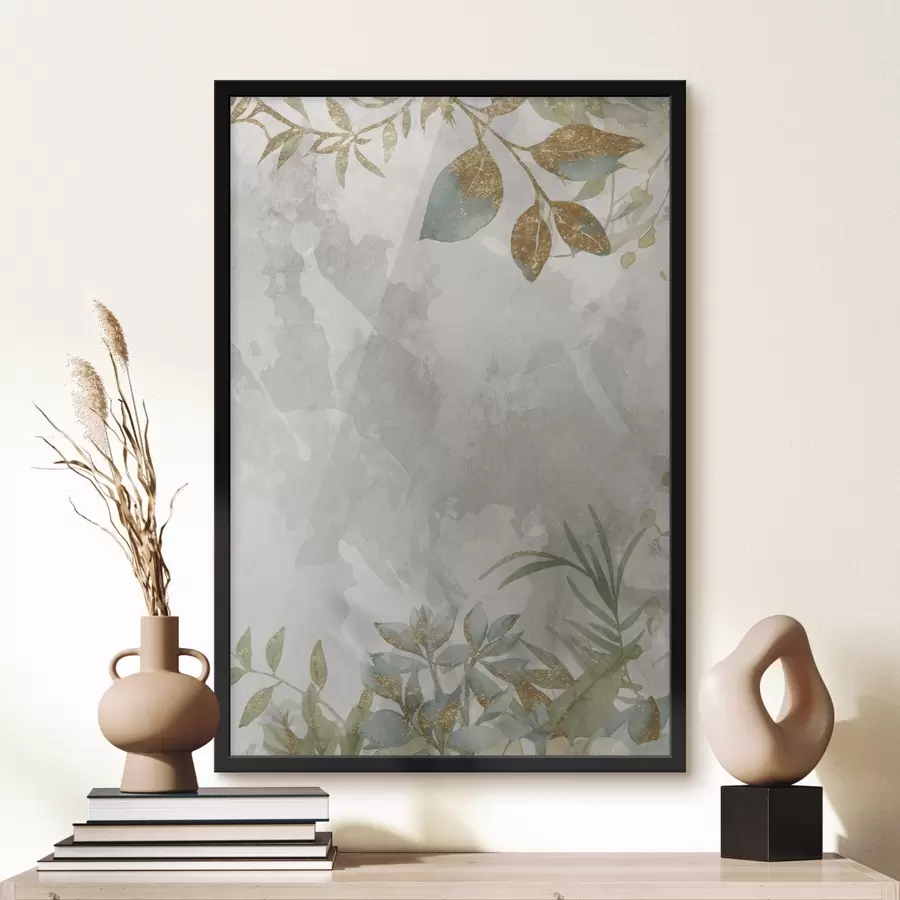 Fotobehang Planten op een lichte achtergrond f46894