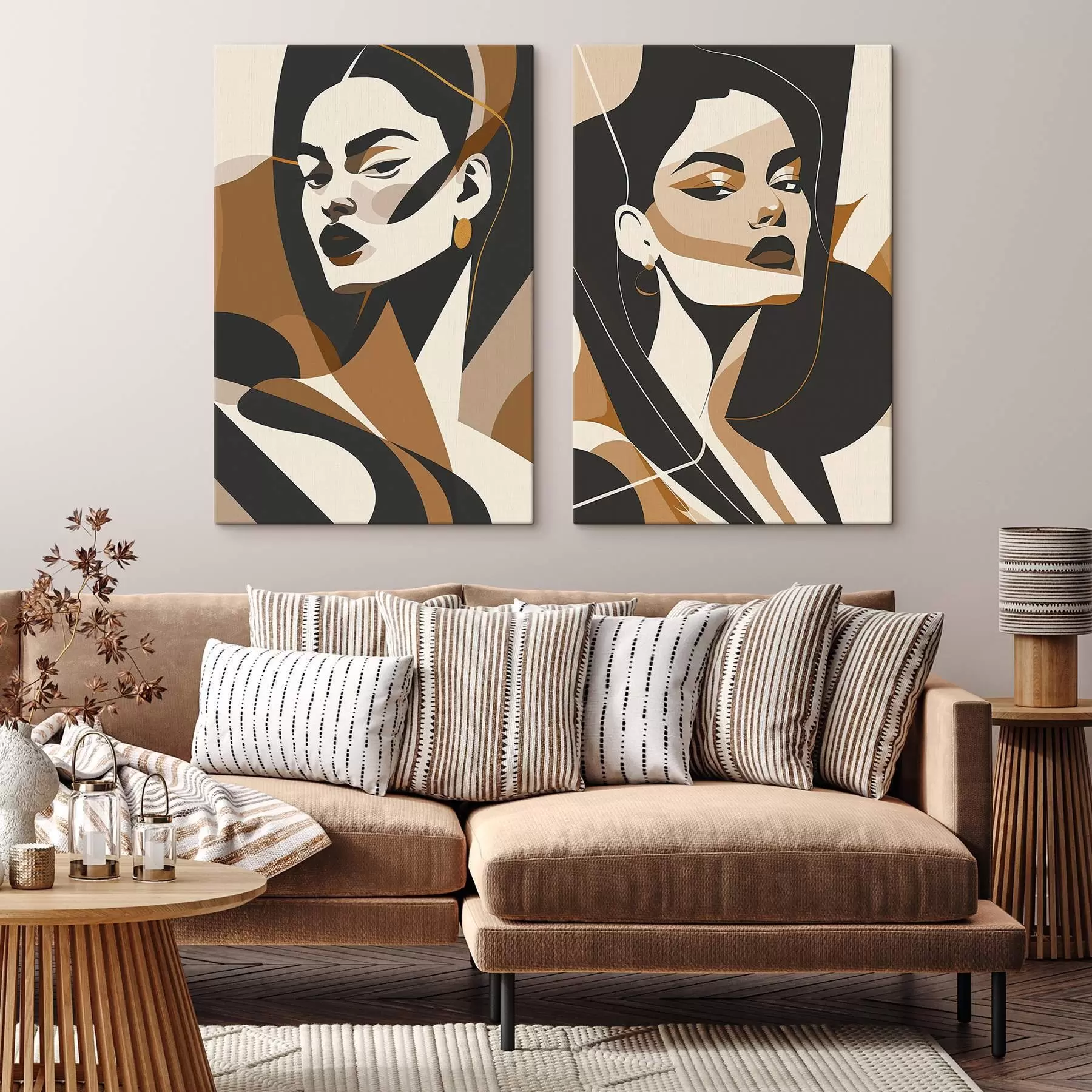  Schilderijen Abstracte portretten van vrouwen m01075