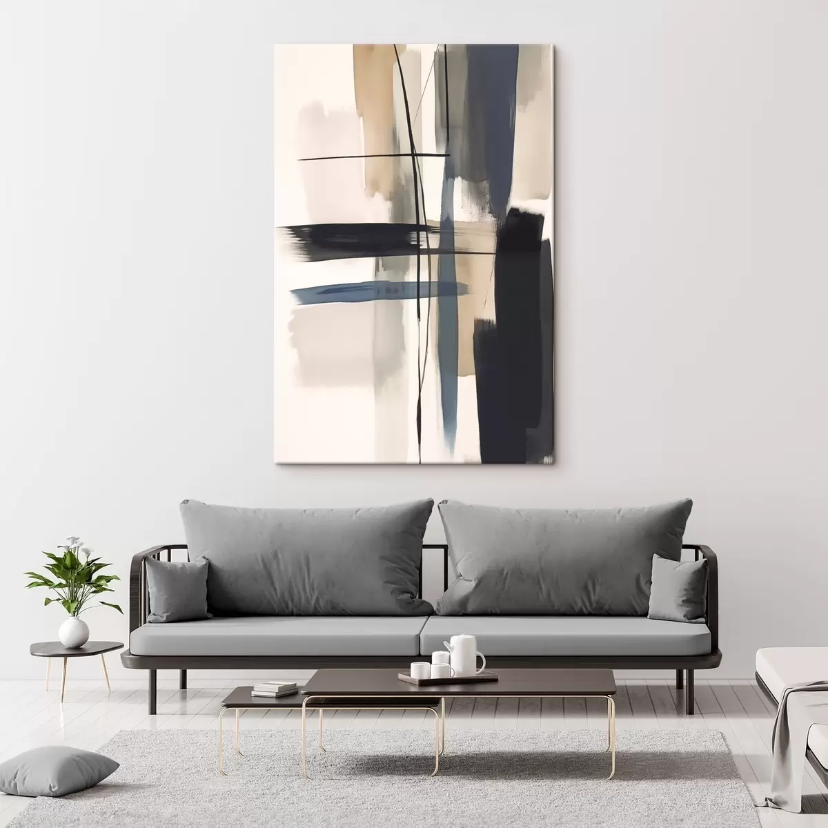  Schilderijen Abstracte imitatie van penseelstreken s46907