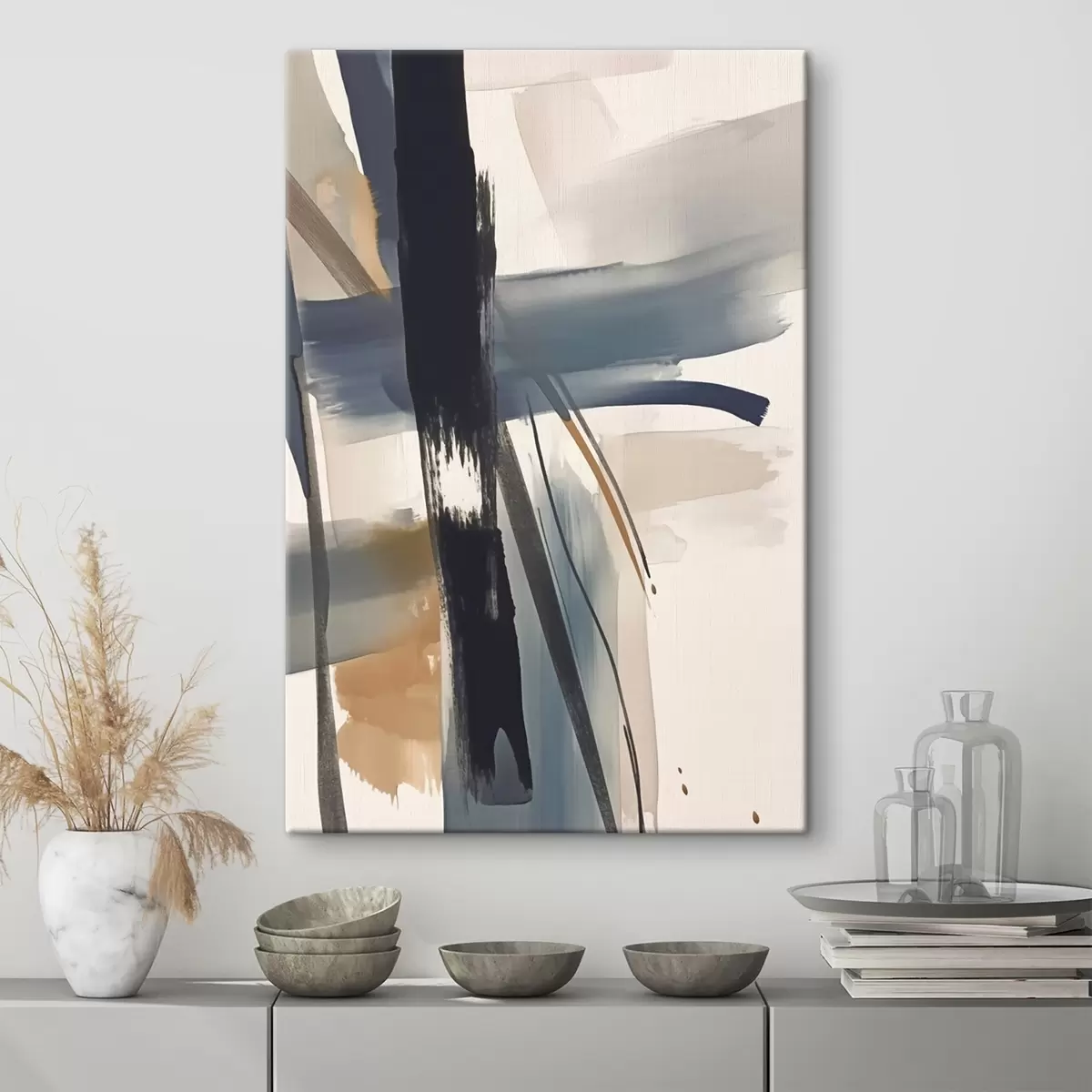  Schilderijen Abstracte imitatie van penseelstreken s46908