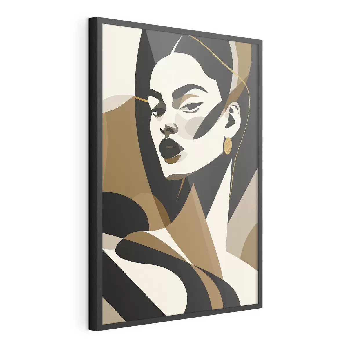 Poster Abstract portret van een vrouw f46905