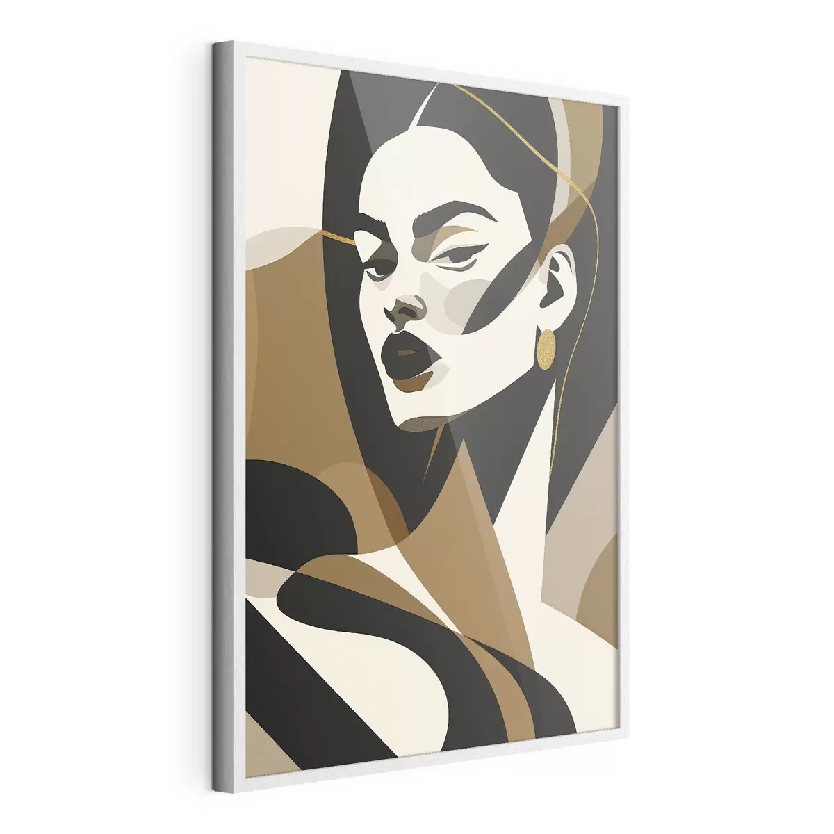 Poster Abstract portret van een vrouw f46905