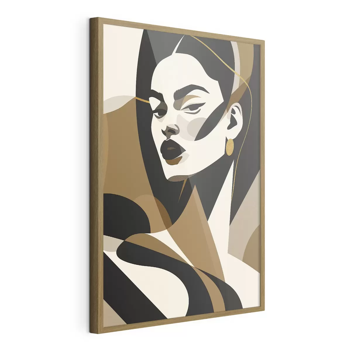 Poster Abstract portret van een vrouw f46905