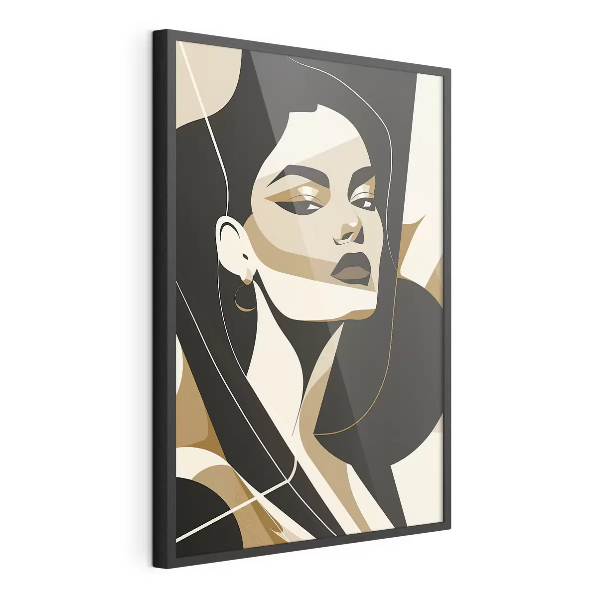 Poster Abstract portret van een vrouw f46906