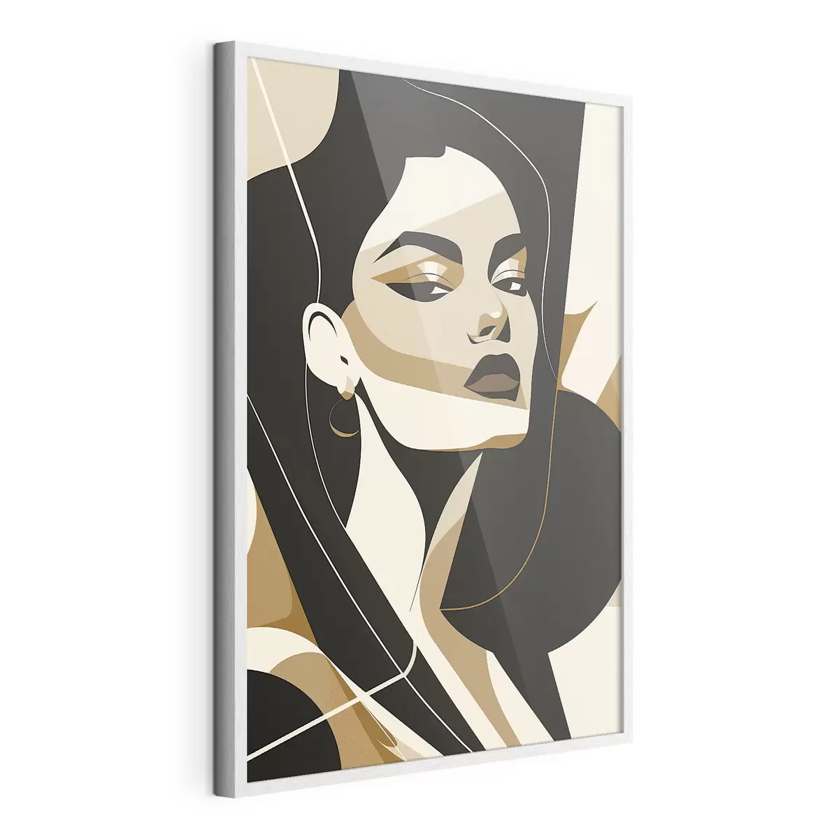 Poster Abstract portret van een vrouw f46906