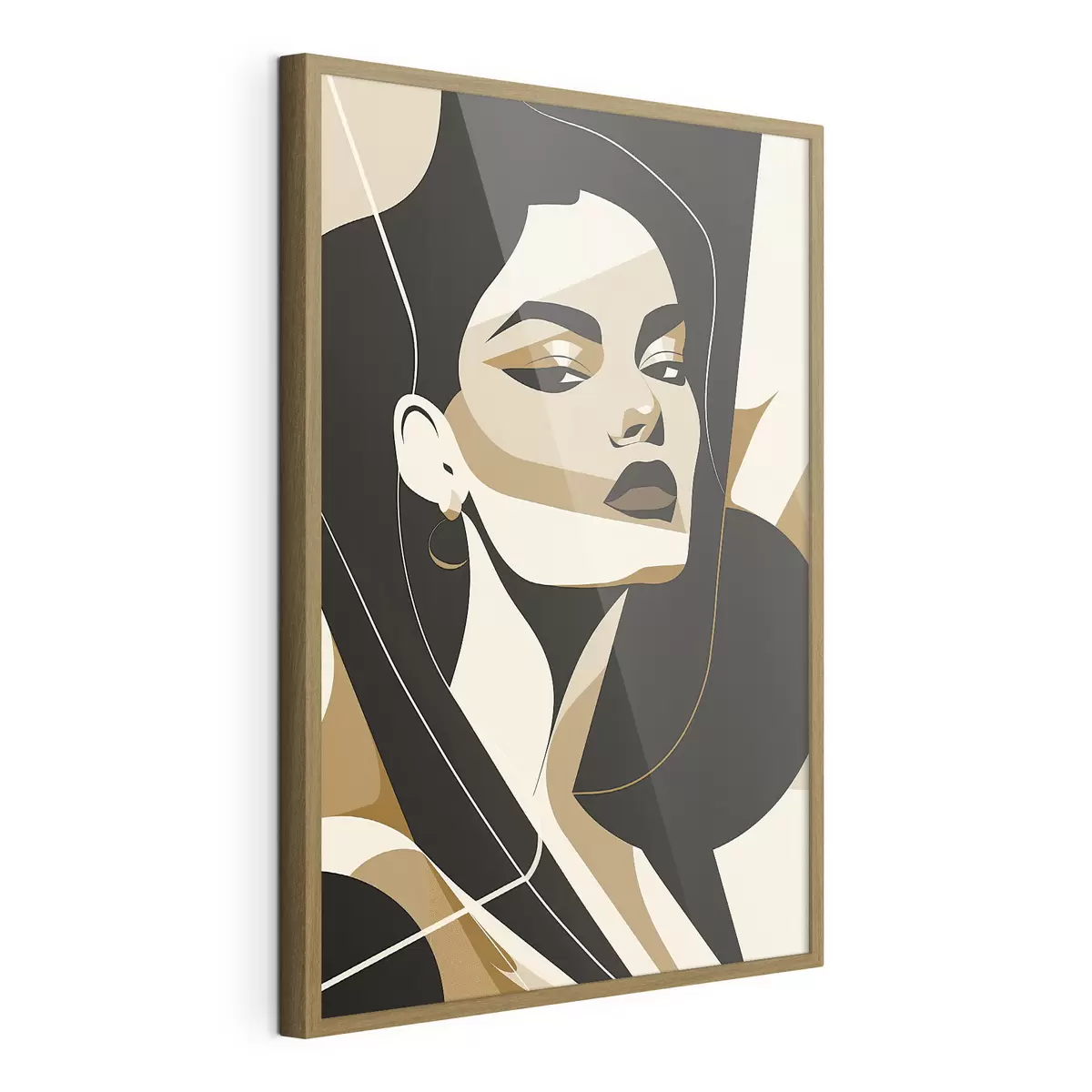 Poster Abstract portret van een vrouw f46906