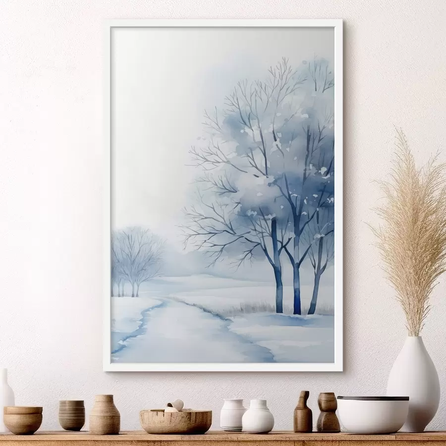 Fotobehang Bomen in een wintertuin f46967