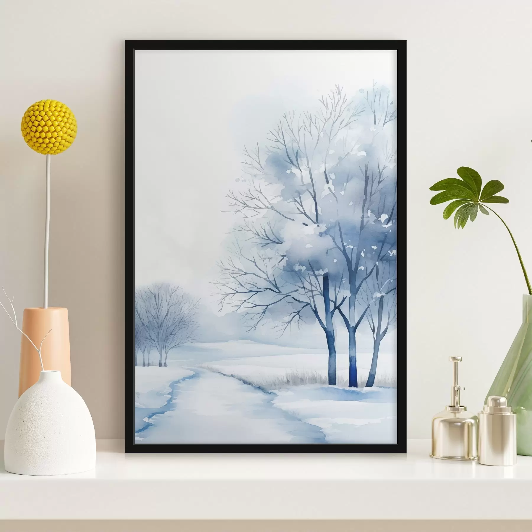 Fotobehang Bomen in een wintertuin f46967