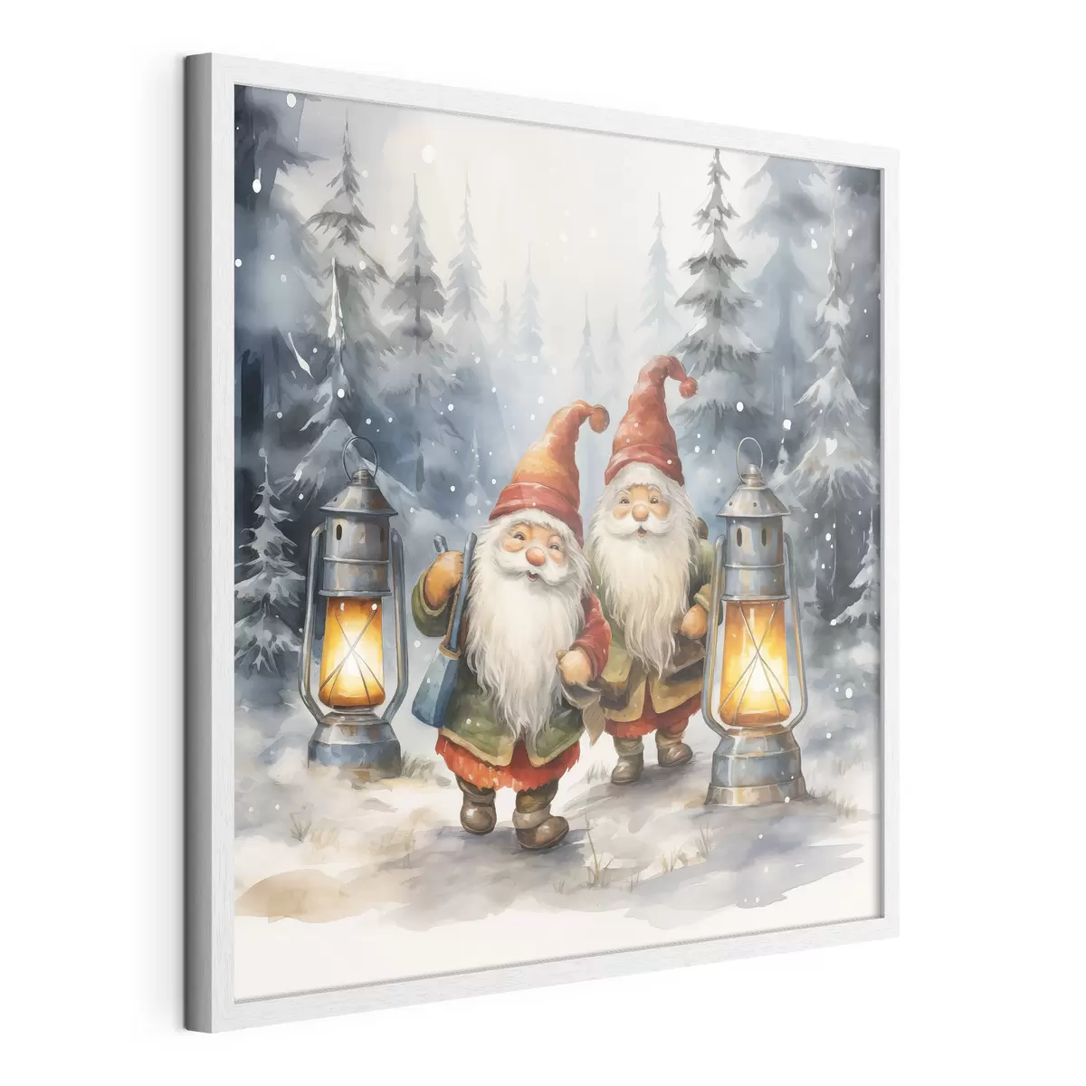 Poster Nieuwjaarskabouters, imitatie-aquarel f46970