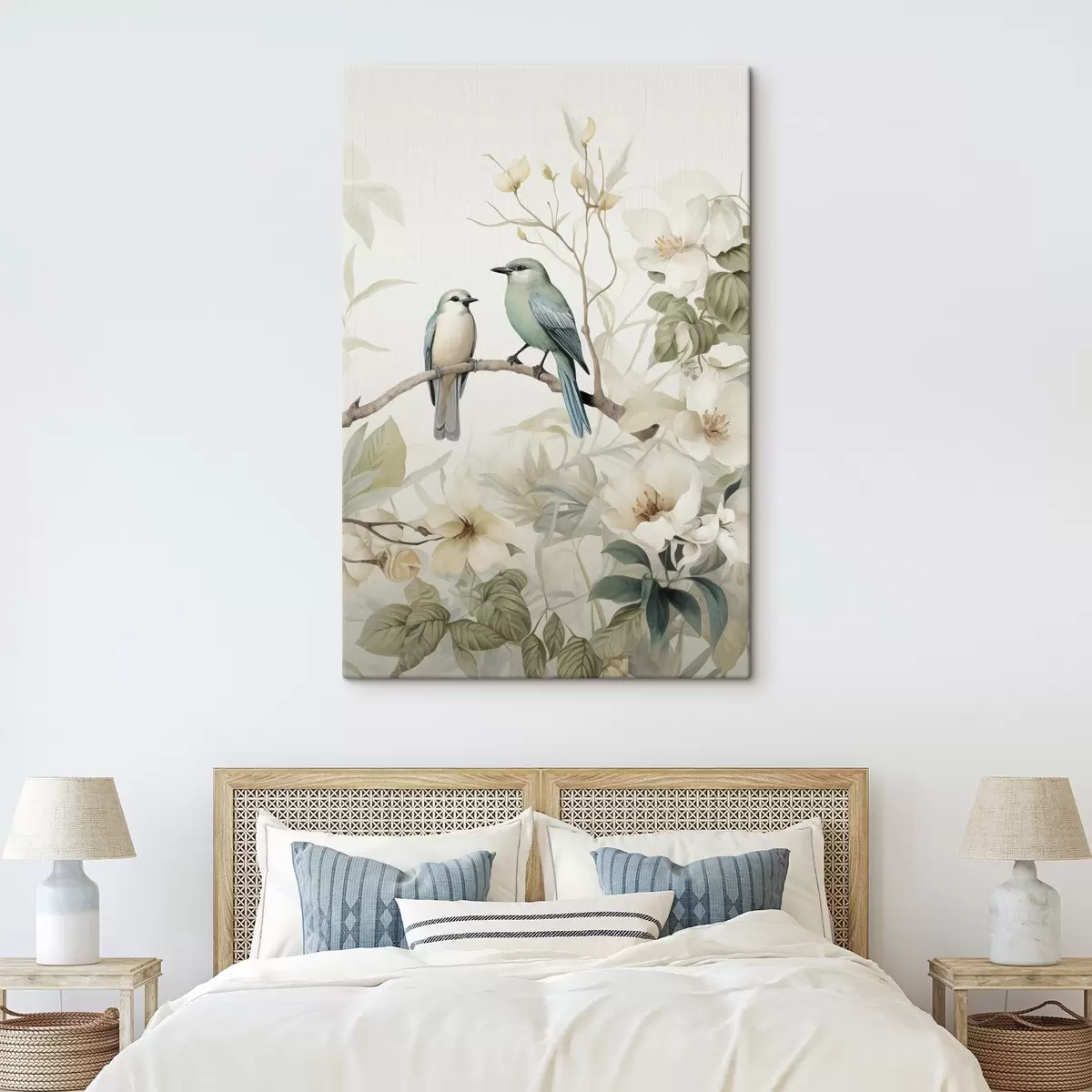  Schilderijen Twee vogels op jasmijntakken s46896