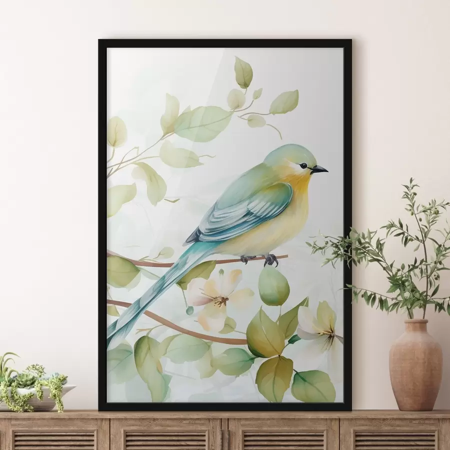 Fotobehang Mees op een tak f46891