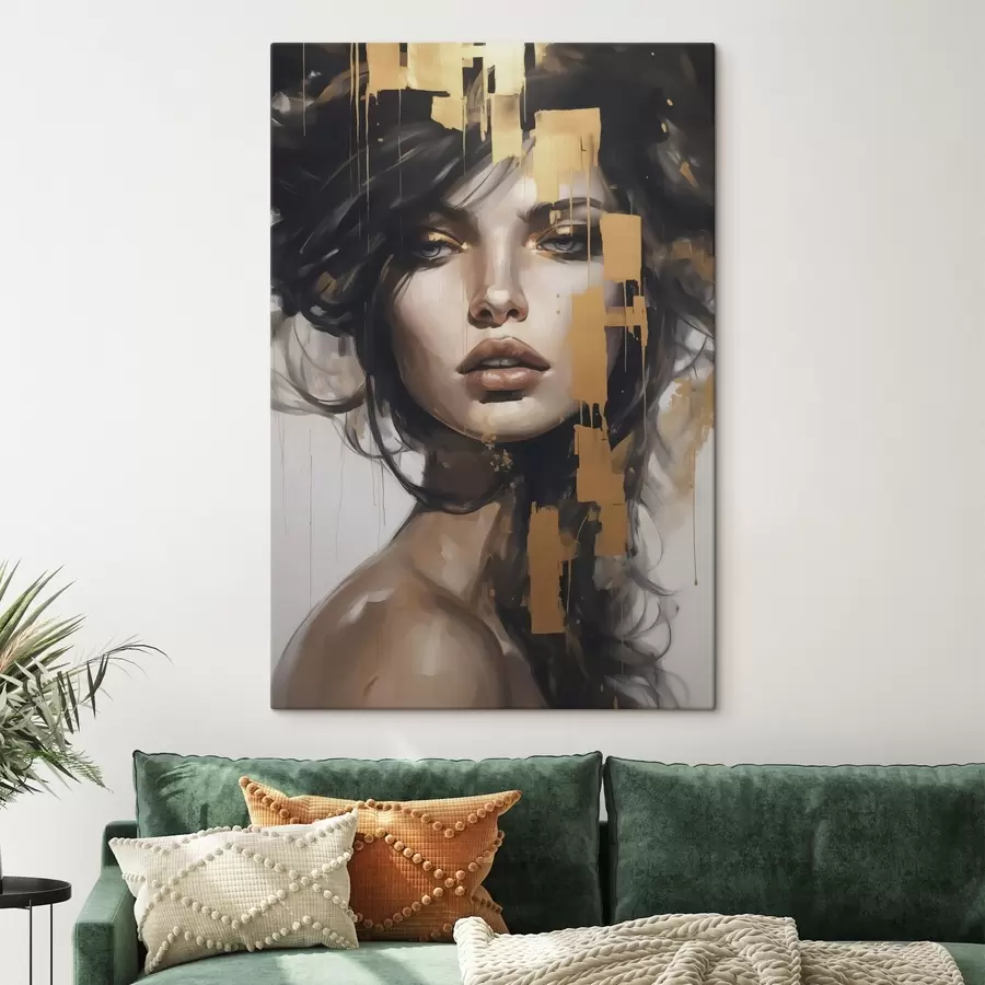  Schilderijen Abstract portret van een meisje s46919