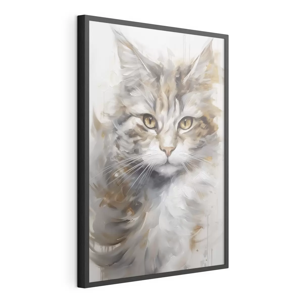 Poster Kat imitatie schilderij f46833