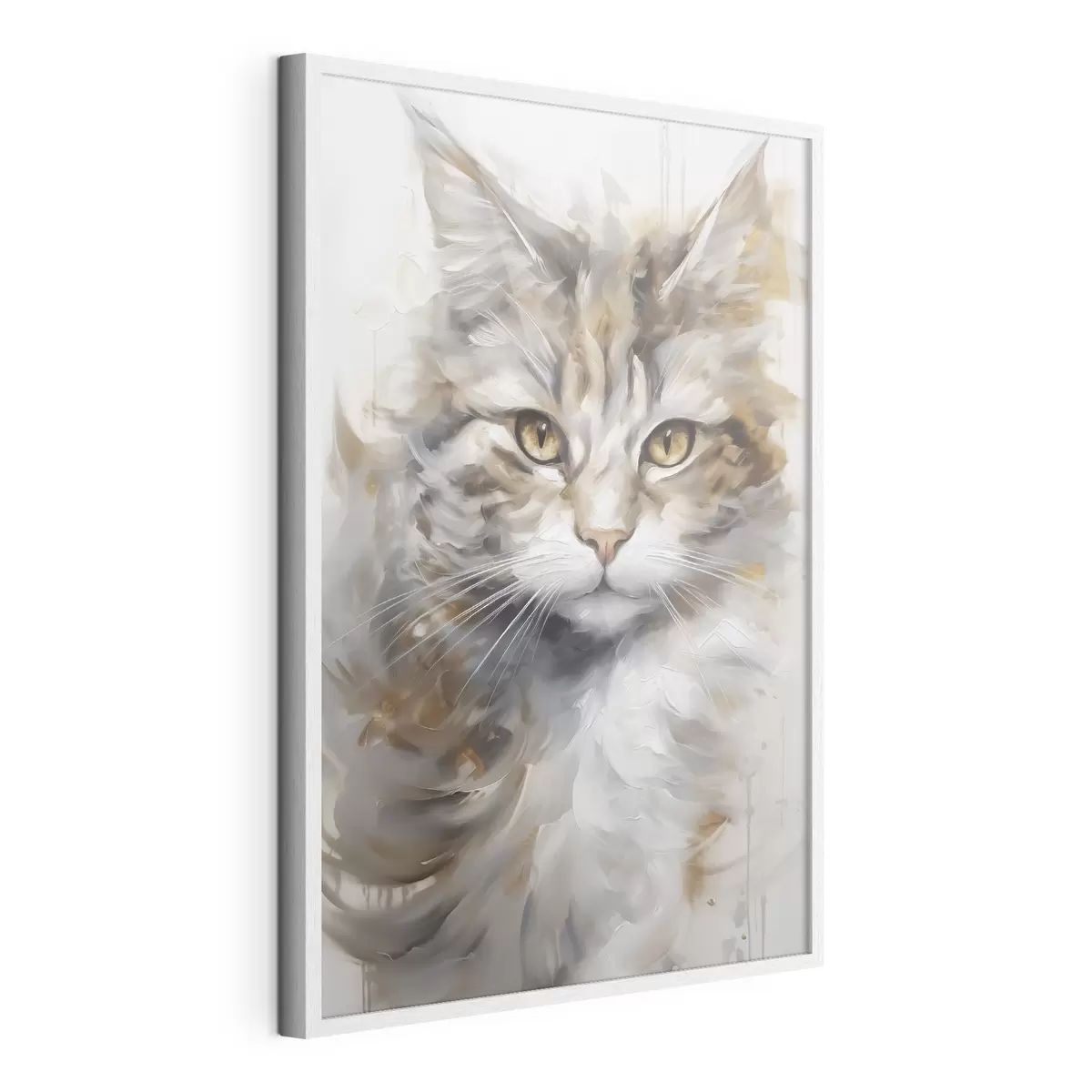 Poster Kat imitatie schilderij f46833
