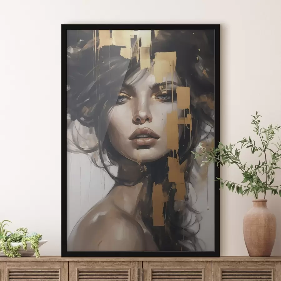 Fotobehang Abstract portret van een meisje f46919