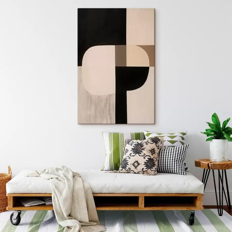  Schilderijen Monochrome geometrische abstractie s46993