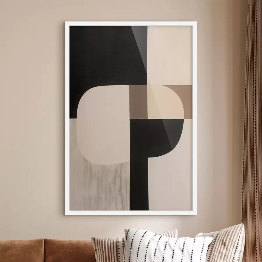 Fotobehang Monochrome geometrische abstractie f46993