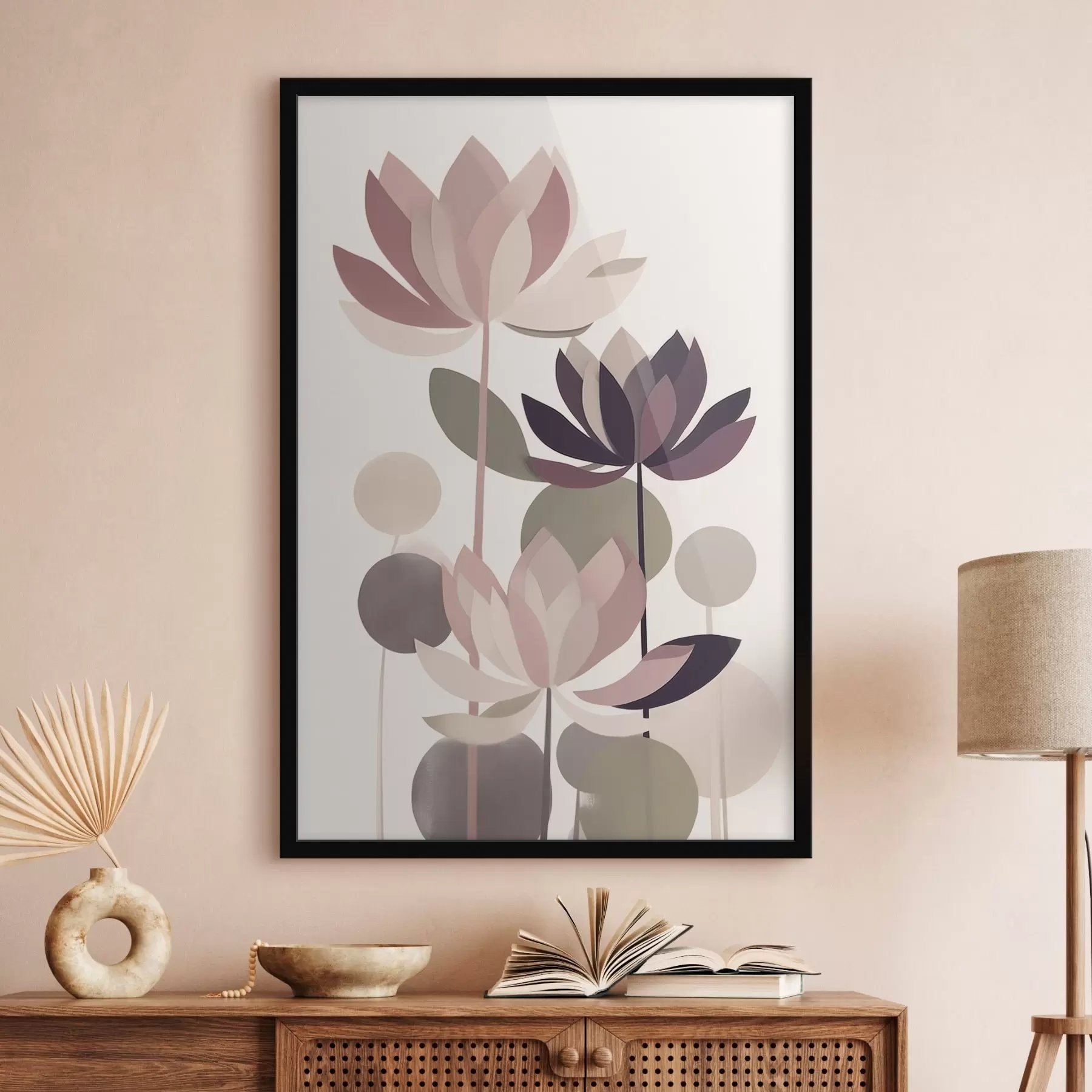 Fotobehang Abstracte lotusbloemen f46998