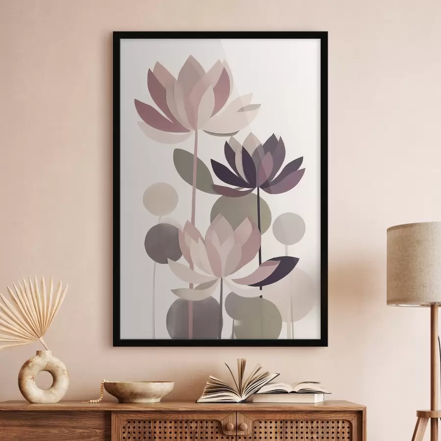Fotobehang Abstracte lotusbloemen f46998