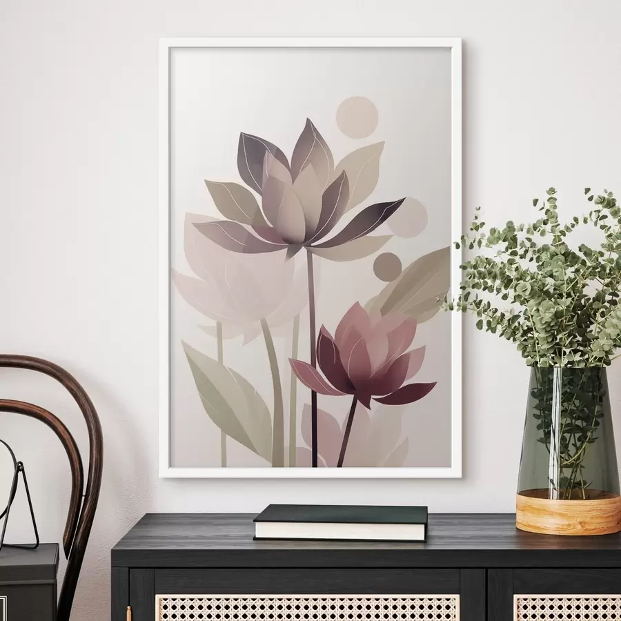 Fotobehang Abstracte lotusbloemen f46999
