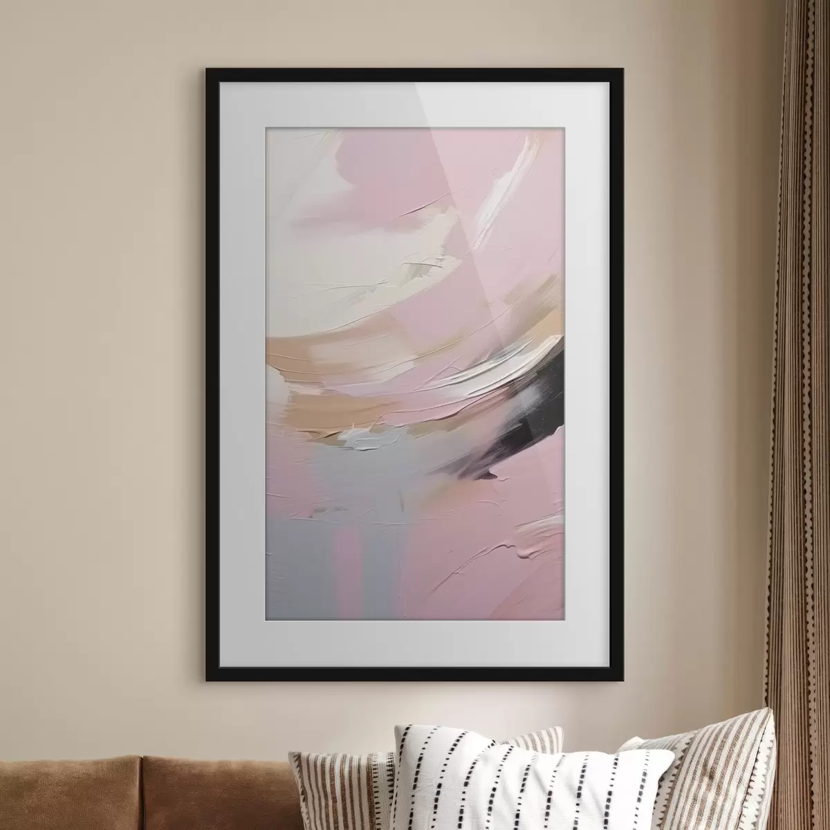 Poster Abstracte penseelstreken f47003