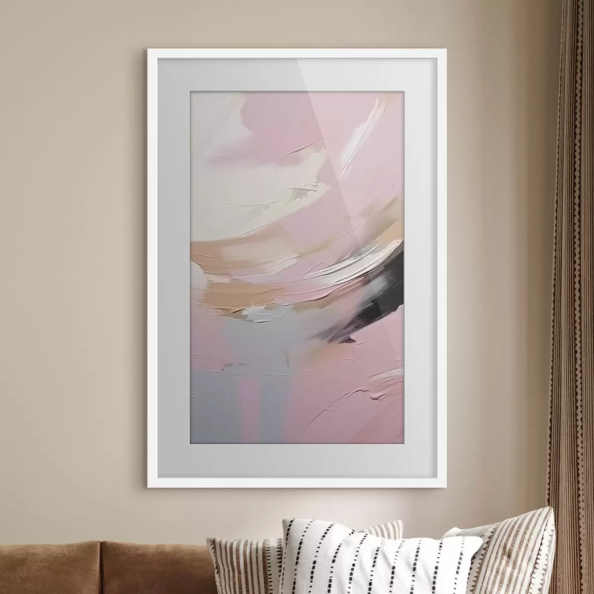 Poster Abstracte penseelstreken f47003