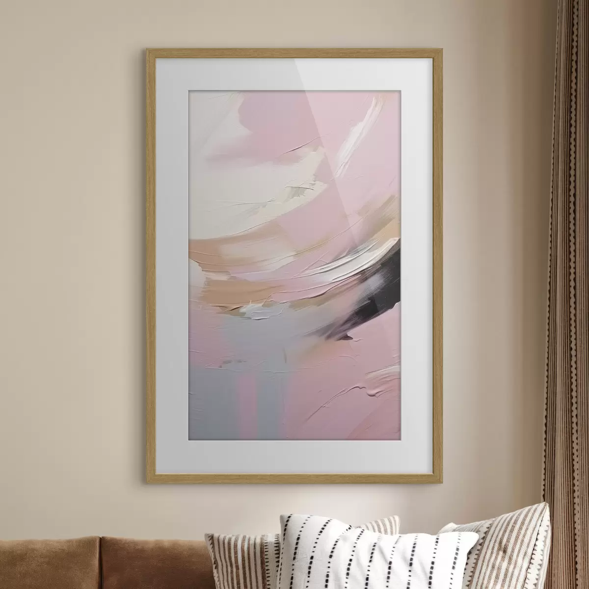 Poster Abstracte penseelstreken f47003