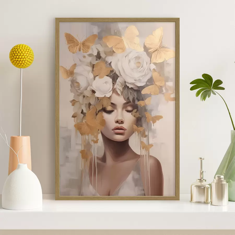 Fotobehang Kroon van vlinders f47005