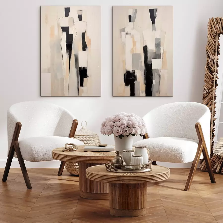  Schilderijen Abstract koppel m01111