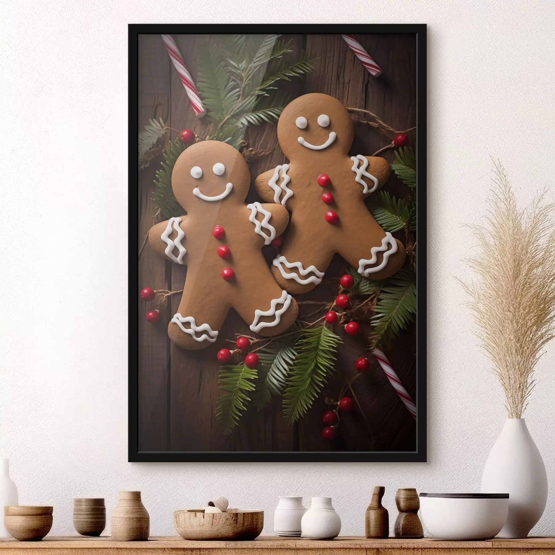 Fotobehang Nieuwjaarskoekjesmannetjes f46978