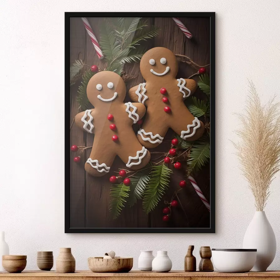 Fotobehang Nieuwjaarskoekjesmannetjes f46978