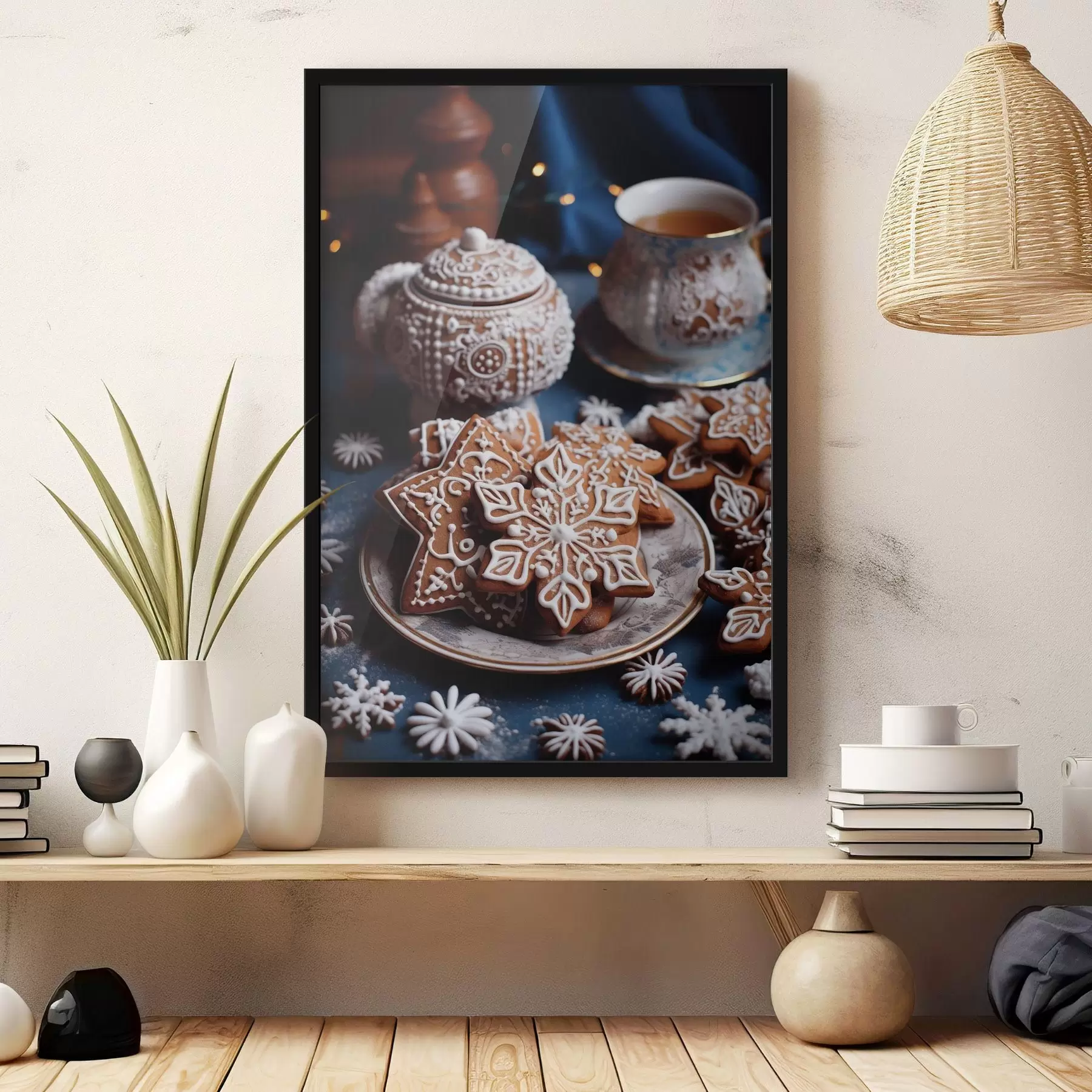 Fotobehang Sneeuwvlokkoekjes f46982