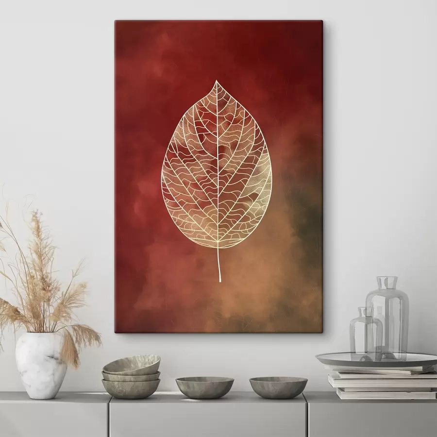  Schilderijen Bladeren in verschillende kleuren s47052