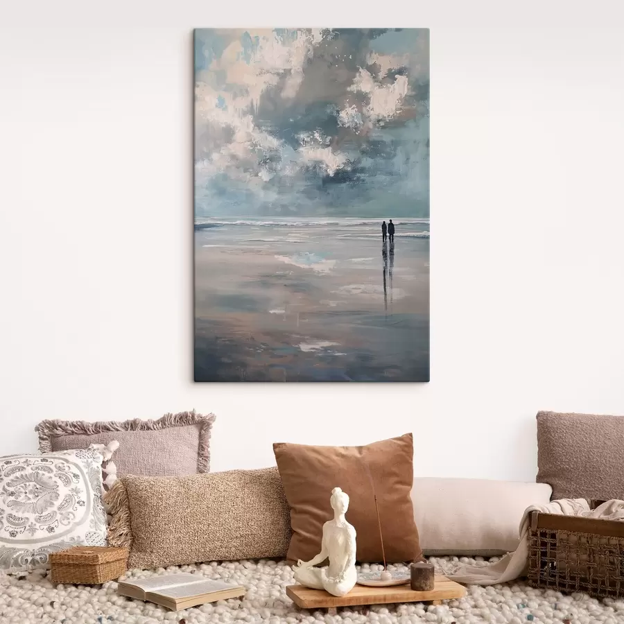  Schilderijen Koppel op het strand s47061