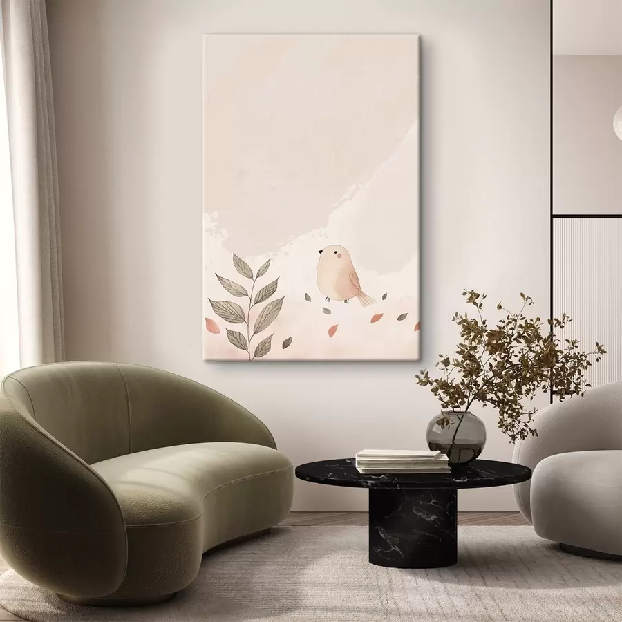  Schilderijen Vogel en bladeren s47063