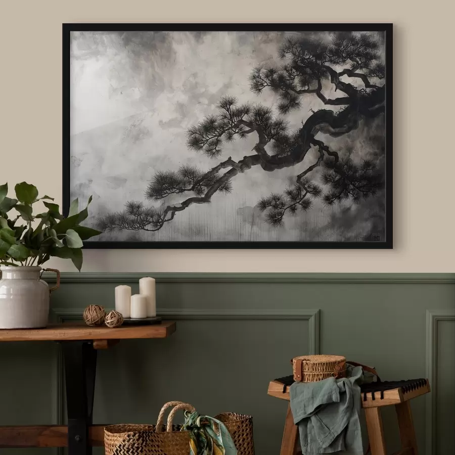 Fotobehang Chinese stijl boomtak f47049