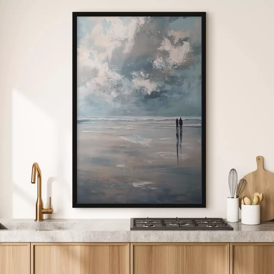 Fotobehang Koppel op het strand f47061