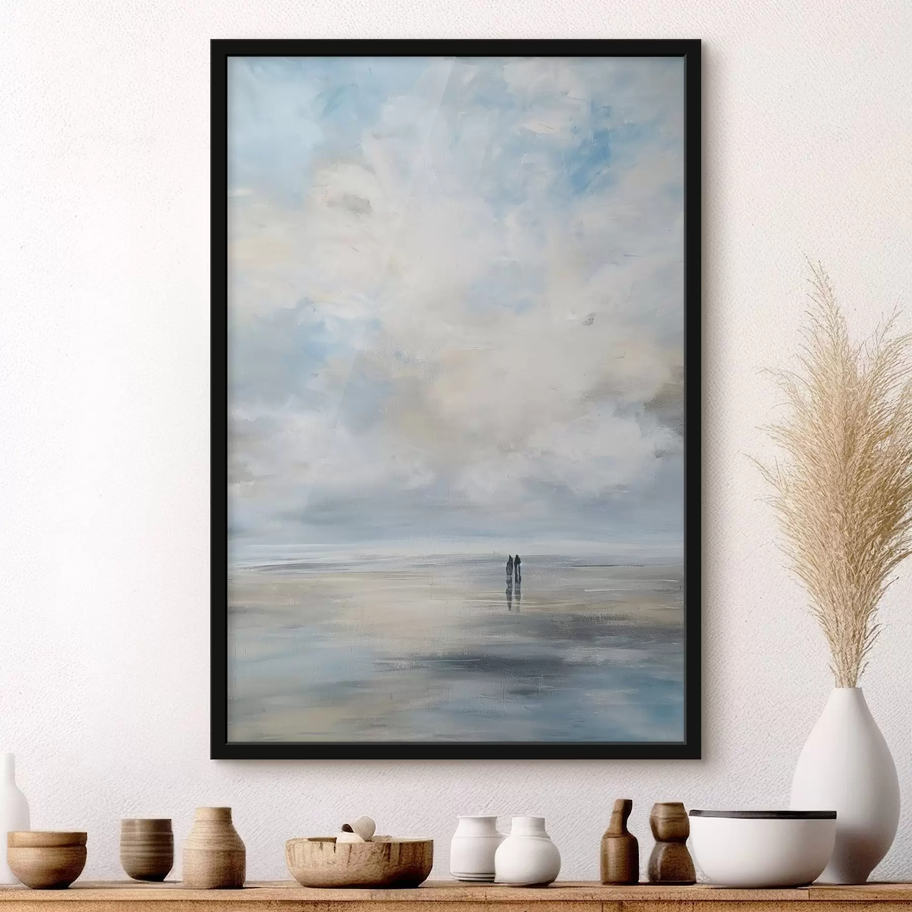Fotobehang Koppel aan de kust f47062