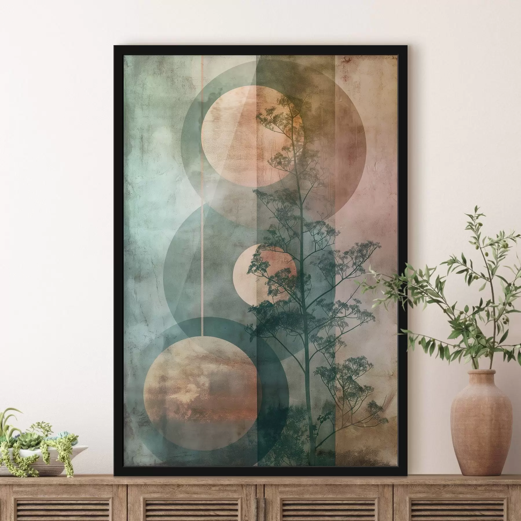 Fotobehang Abstractie en bladeren f47072