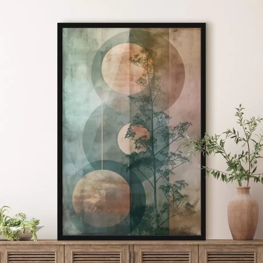 Fotobehang Abstractie en bladeren f47072