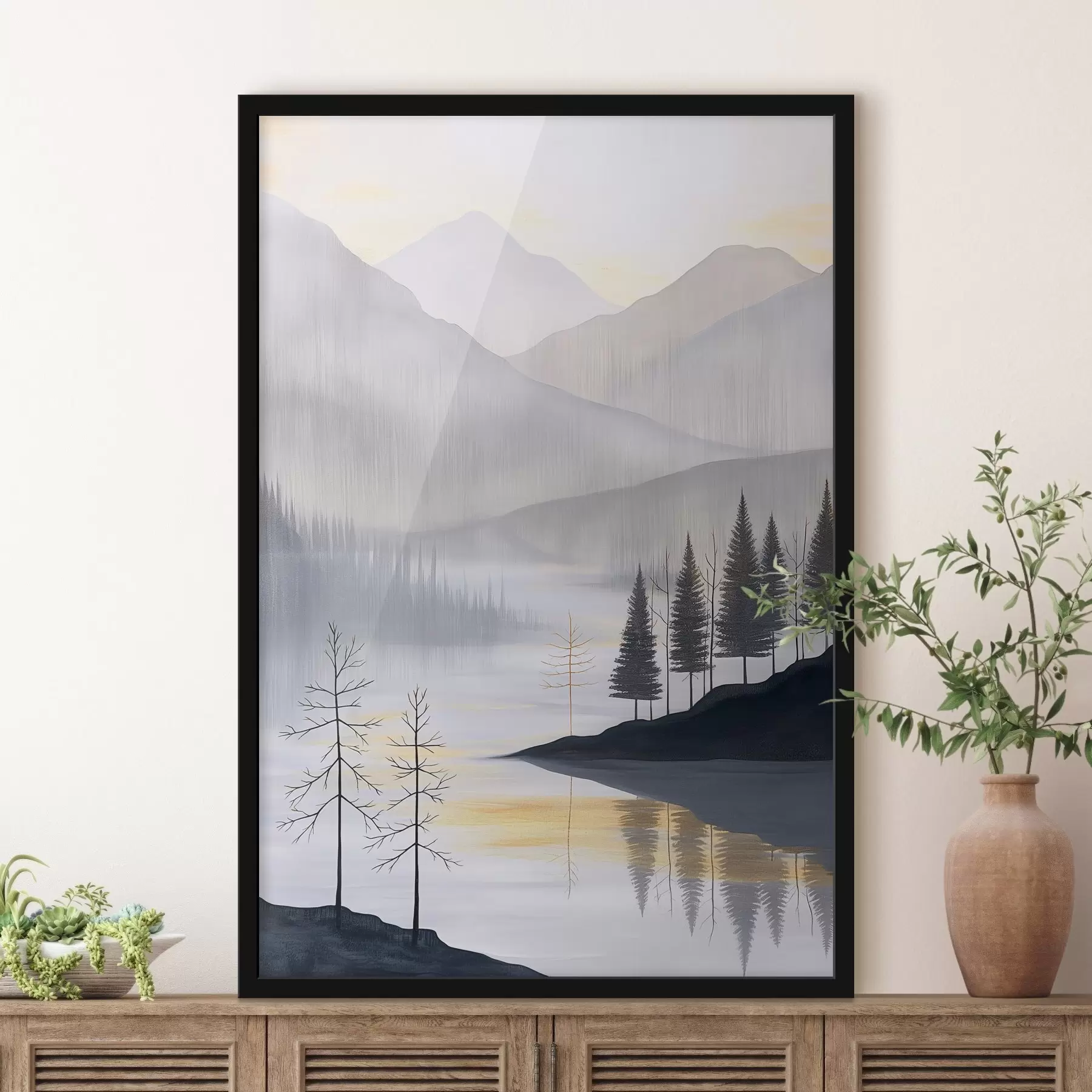 Fotobehang Bos en bergen f47078