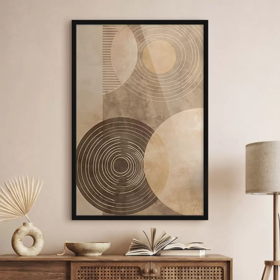 Fotobehang Cirkels in neutrale kleuren f47082