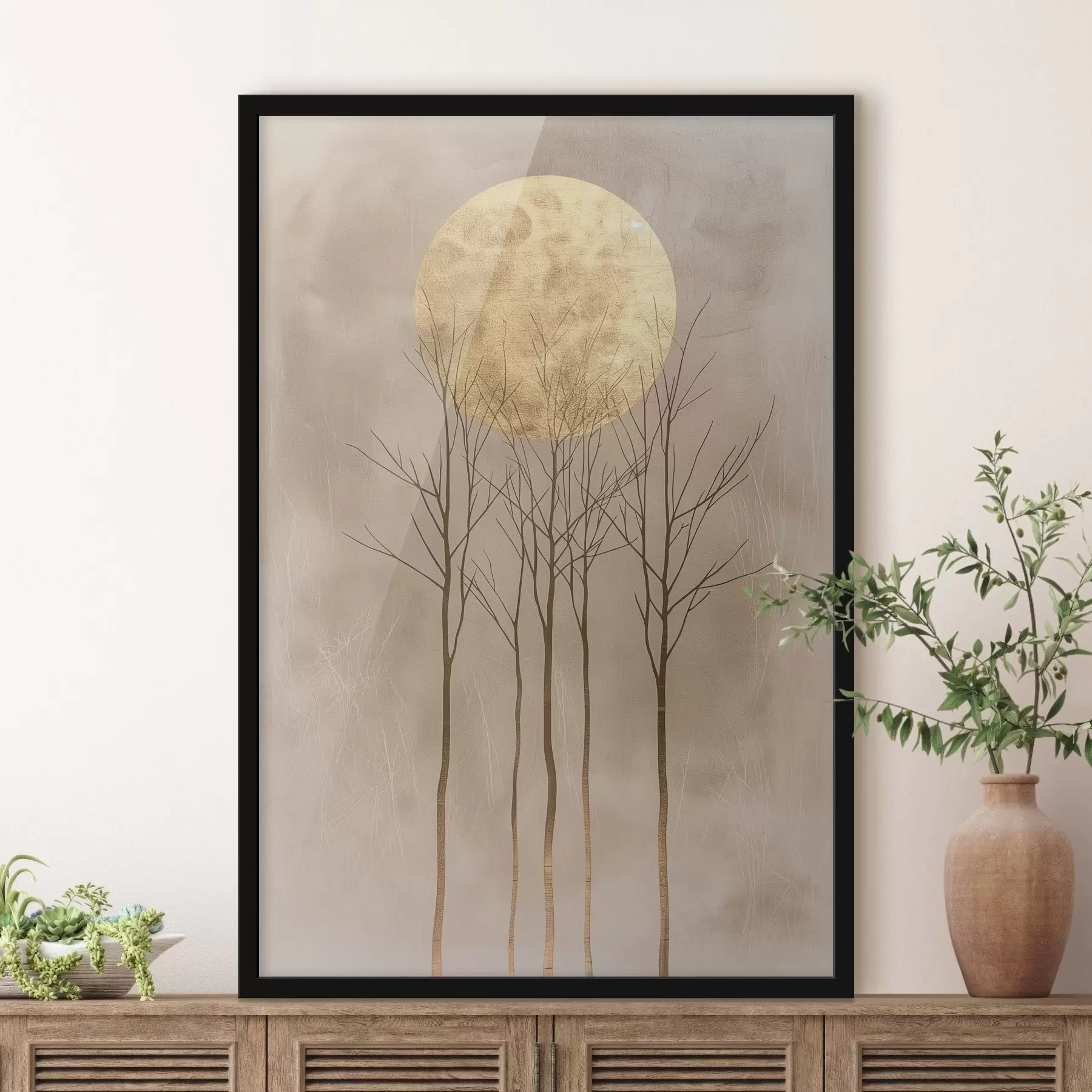 Fotobehang Bomen en een cirkel f47083