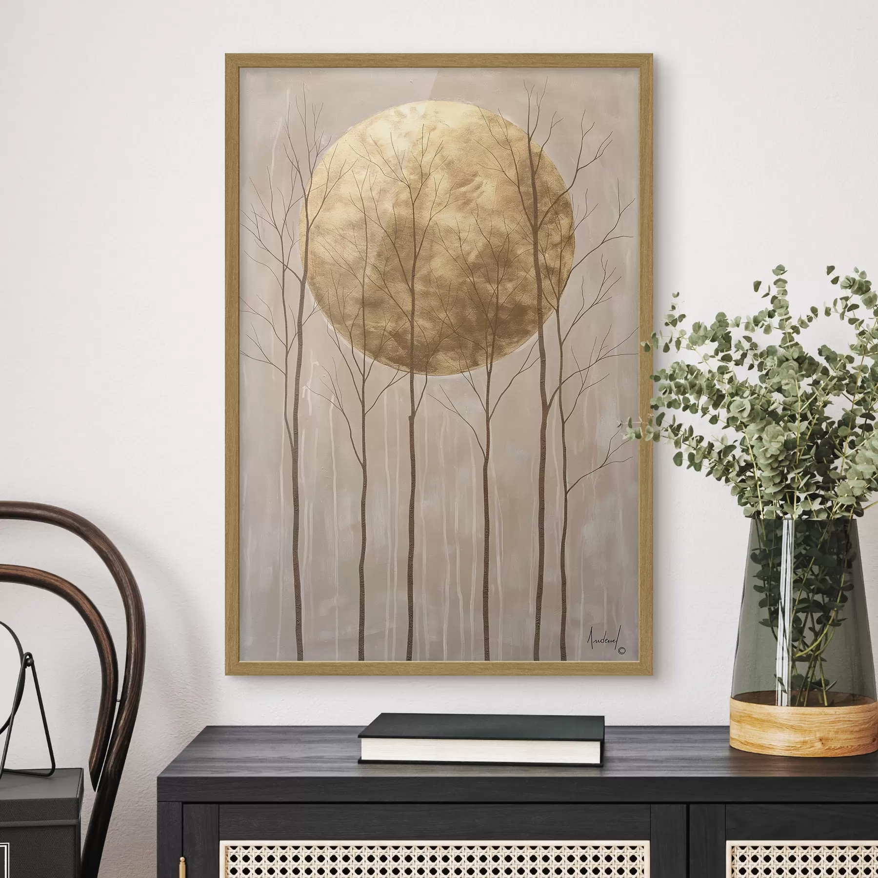 Fotobehang Bomen en een cirkel f47084