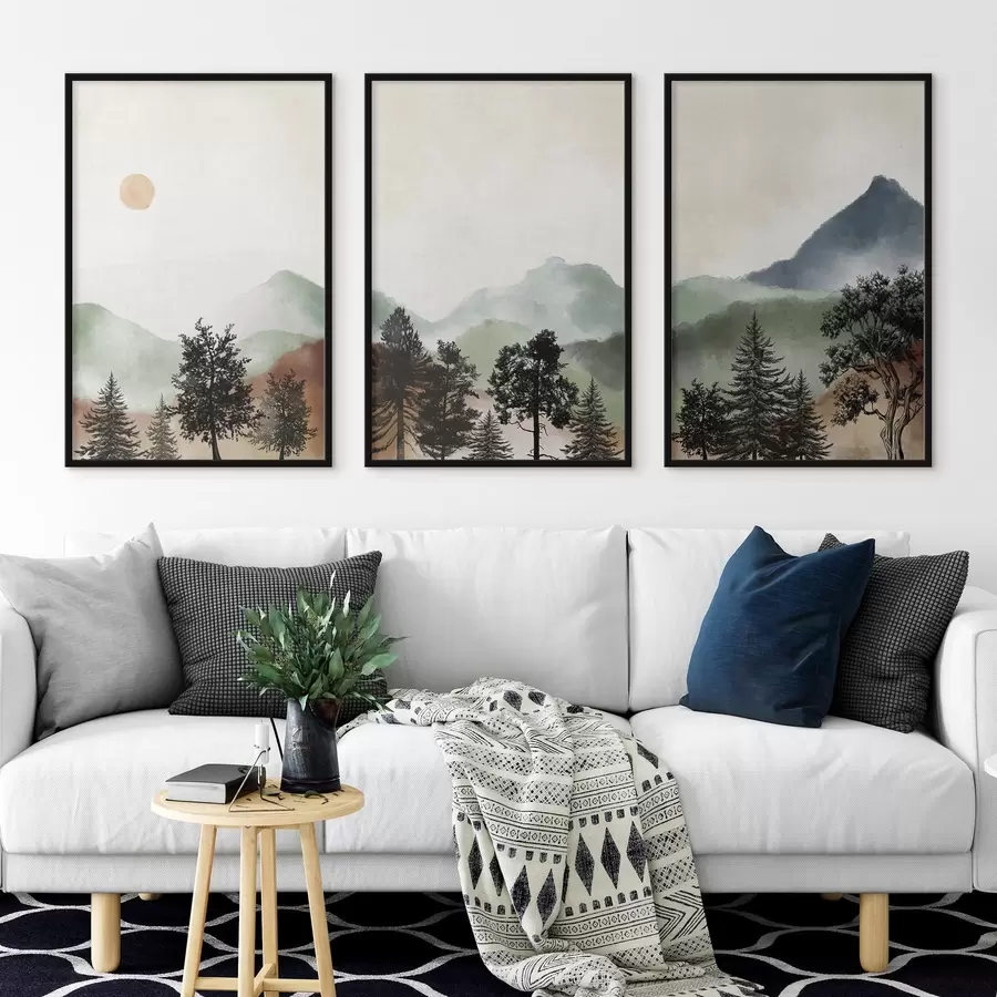 Fotobehang Rustig landschap in zachte kleuren d00243